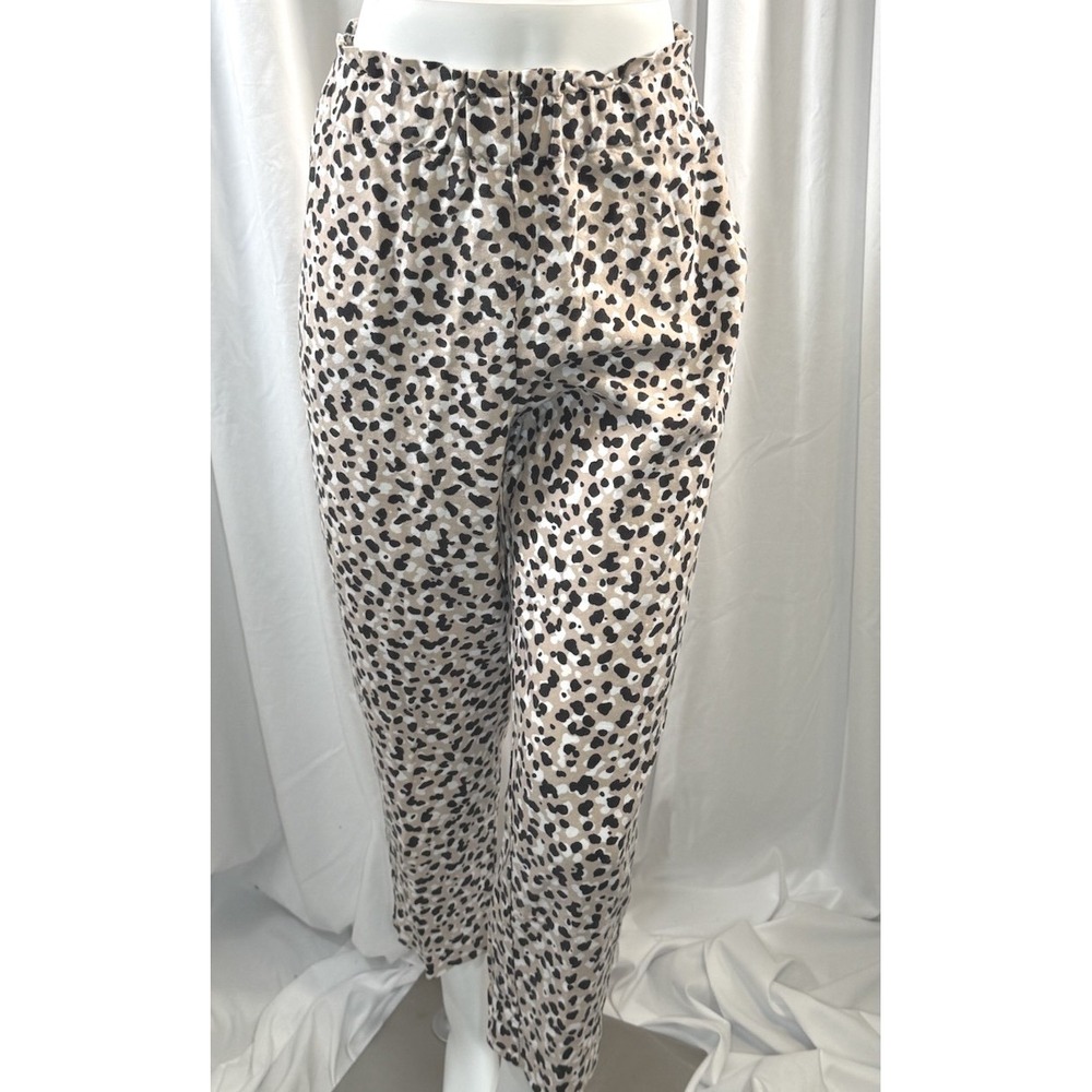 ANN TAYLOR Womens Leopard Print Pants Elastic Waist Resortwear Casual 82-06 - Picture 6 of 11